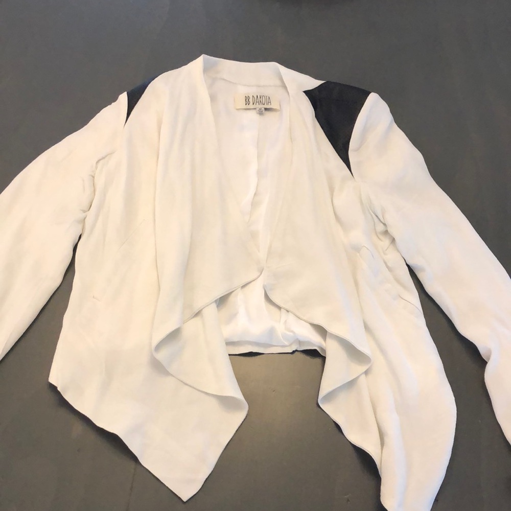 White jacket with black details